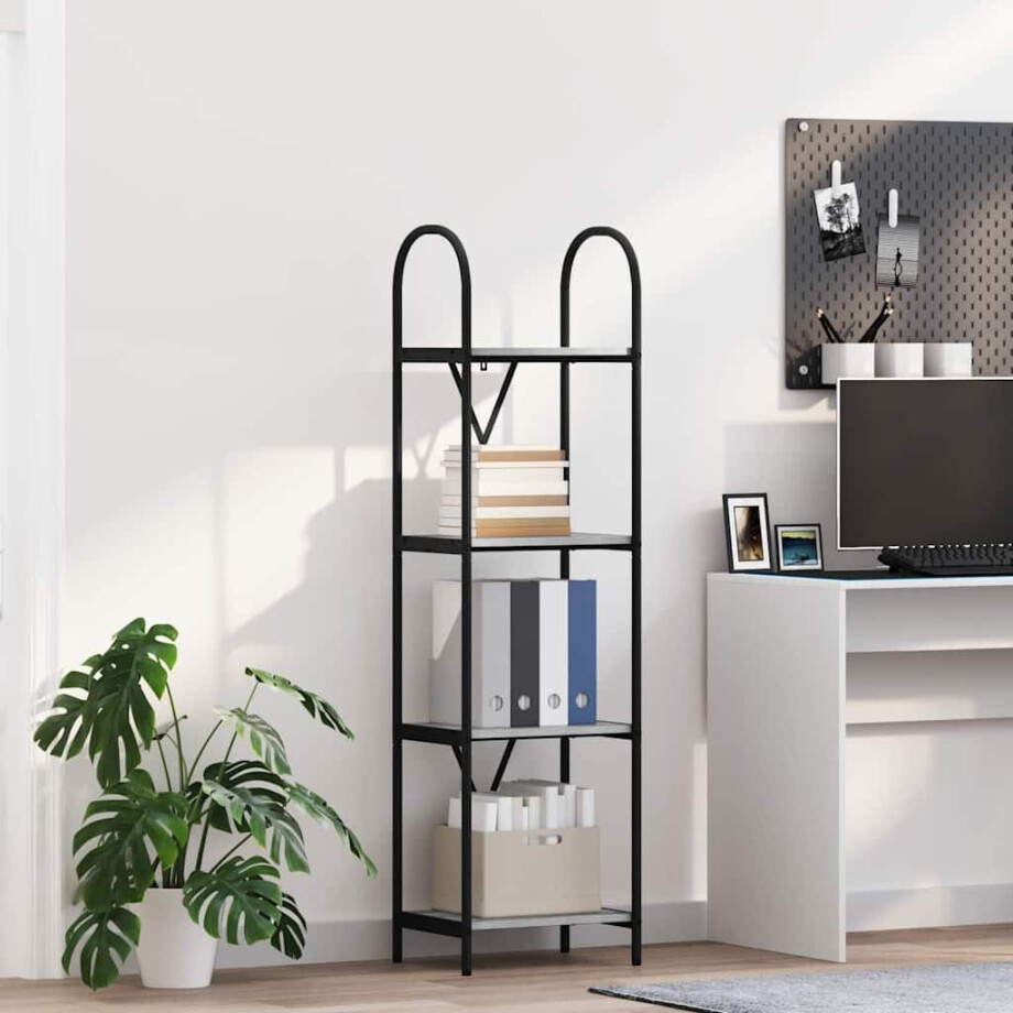 vidaXL Boekenkast Grijs Sonoma 40 x 30 x 146 cm Bewerkt hout afbeelding 1