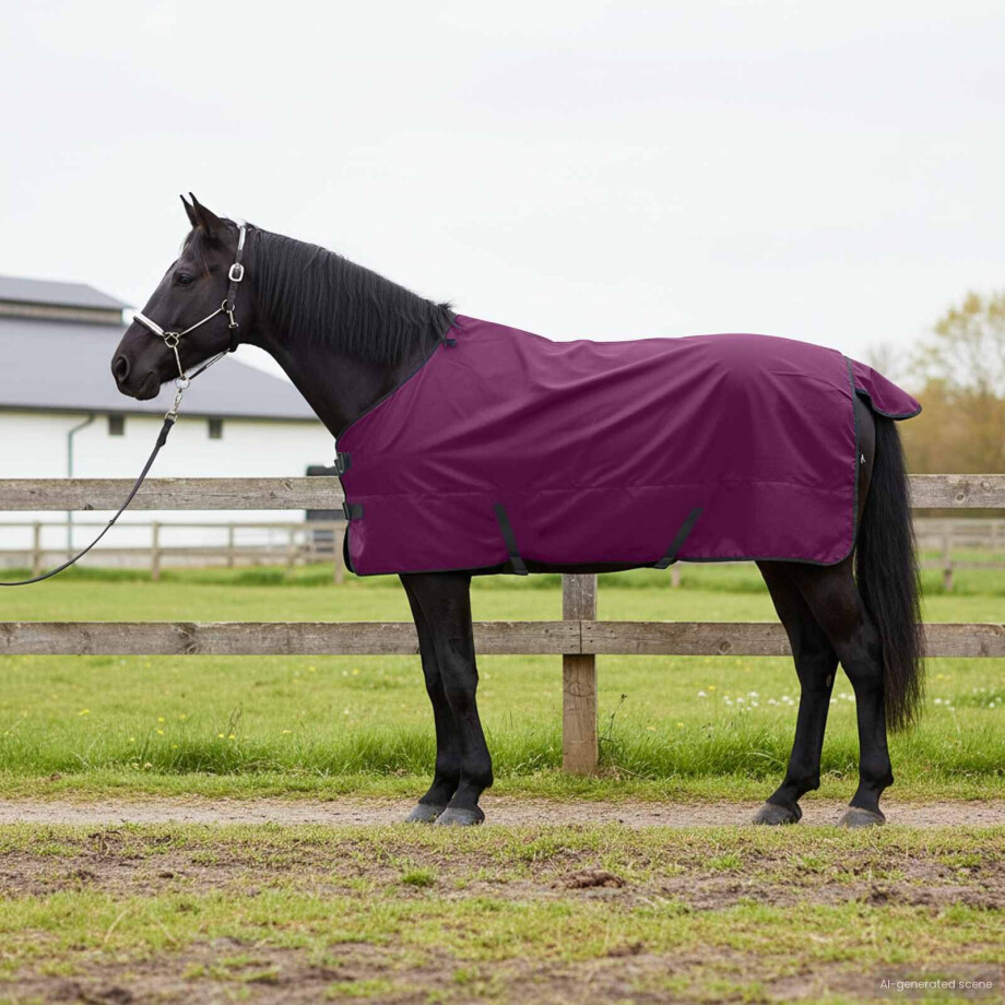 vidaXL Paardendeken Donkergroen en Zwart 115 cm Polyester afbeelding 1