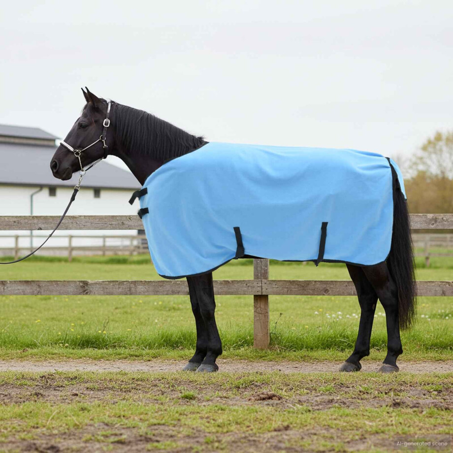 vidaXL Paardendeken Volledige Aqua 95 cm Polyester afbeelding 1