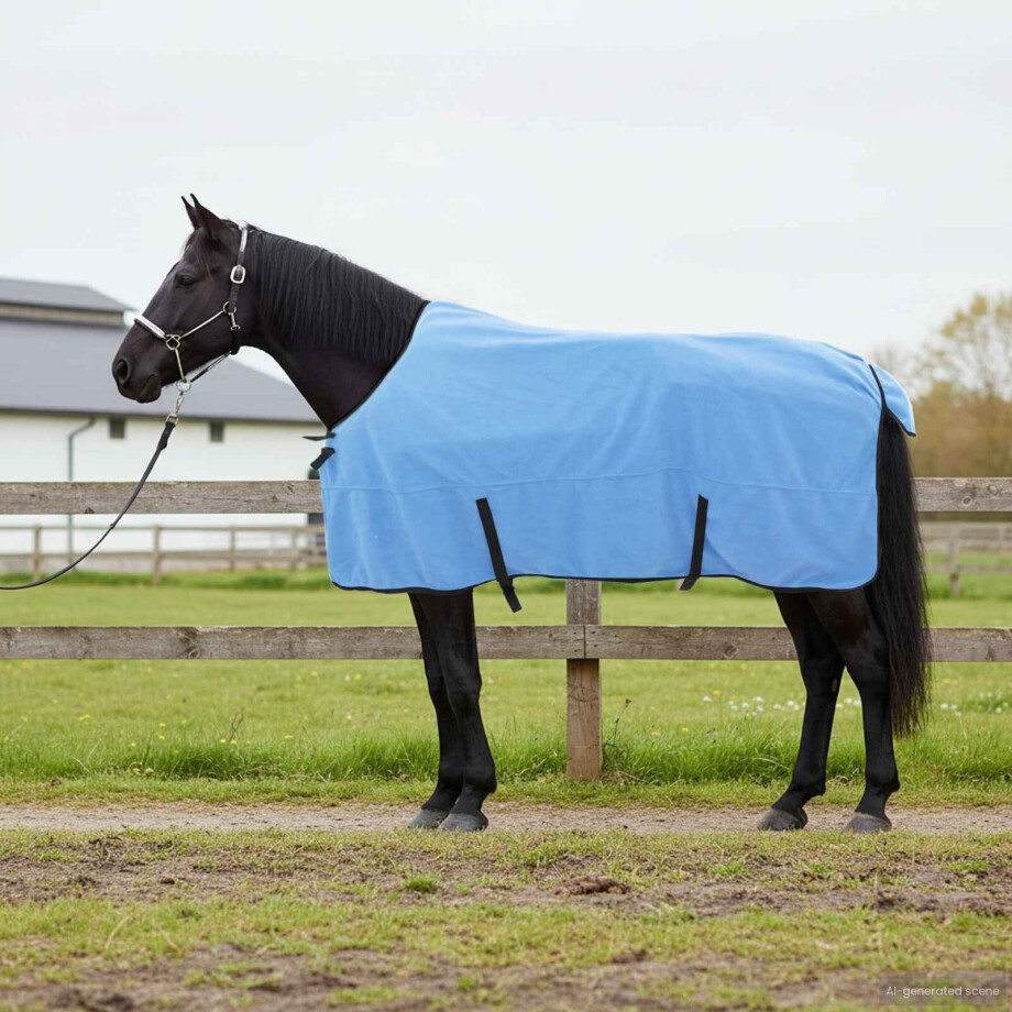 vidaXL Paardendeken Volledige Aqua 145 cm Polyester afbeelding 1