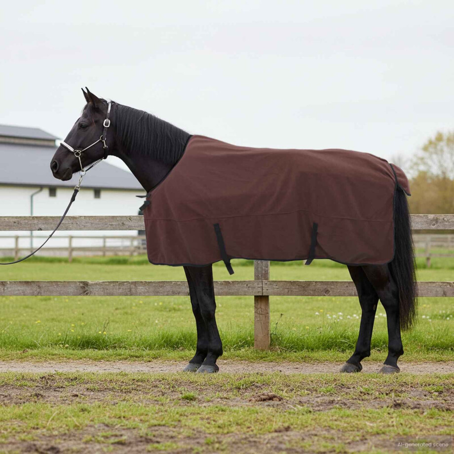 vidaXL Paardendeken Volledig Donkerbruin 145 cm Polyester vidaXL Paardendeken Volledig Donkerbruin 145 cm Polyester afbeelding 1