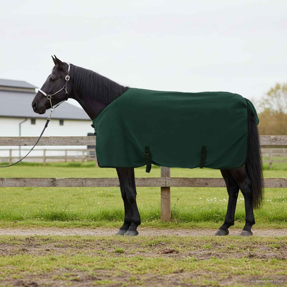 vidaXL Paardendeken Volledig Donkergroen 75 cm Polyester vidaXL Paardendeken Volledig Donkergroen 75 cm Polyester afbeelding 1