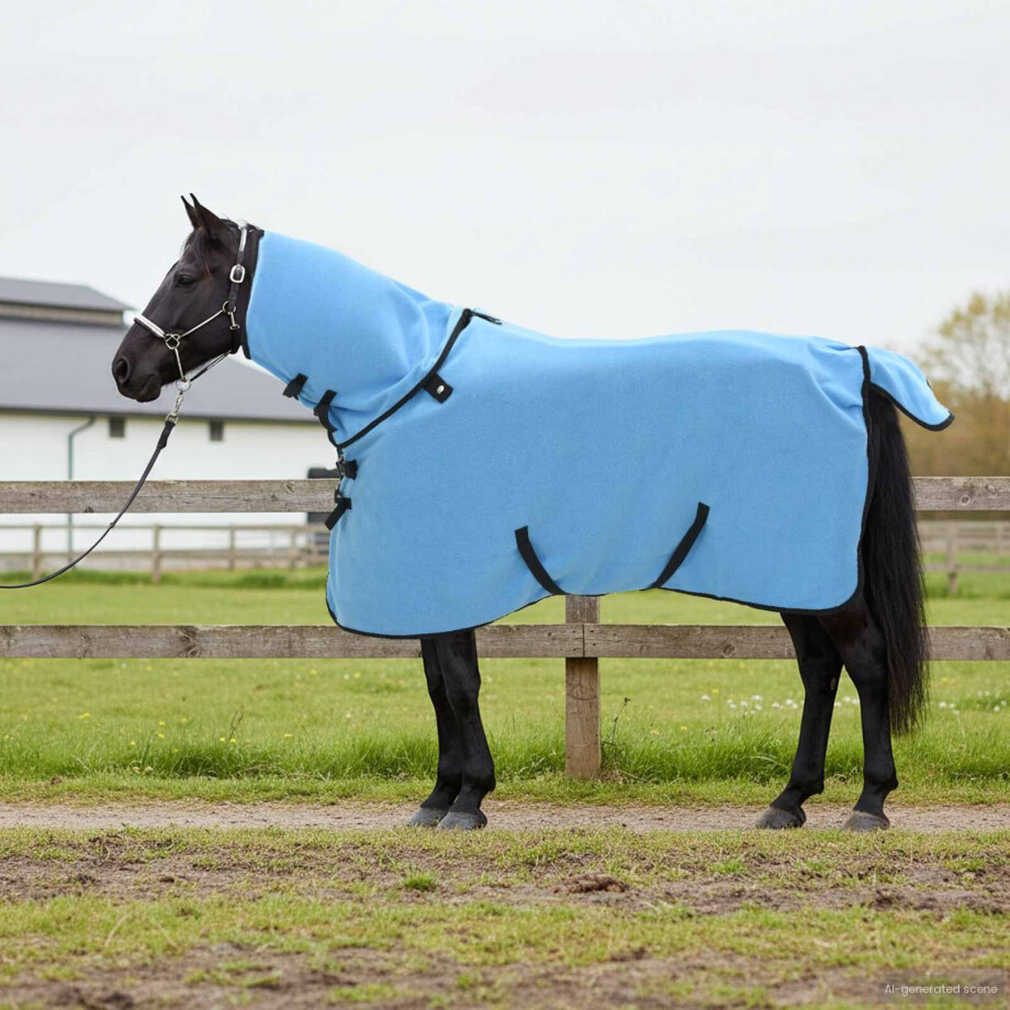vidaXL Paardendeken Volledige Aqua 105 cm Polyester afbeelding 1