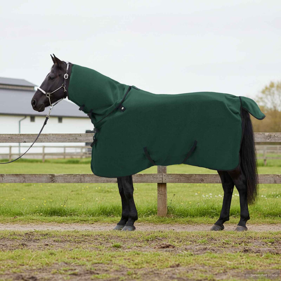 vidaXL Paardendeken Volledig Donkergroen 75 cm Polyester vidaXL Paardendeken Volledig Donkergroen 75 cm Polyester afbeelding 1