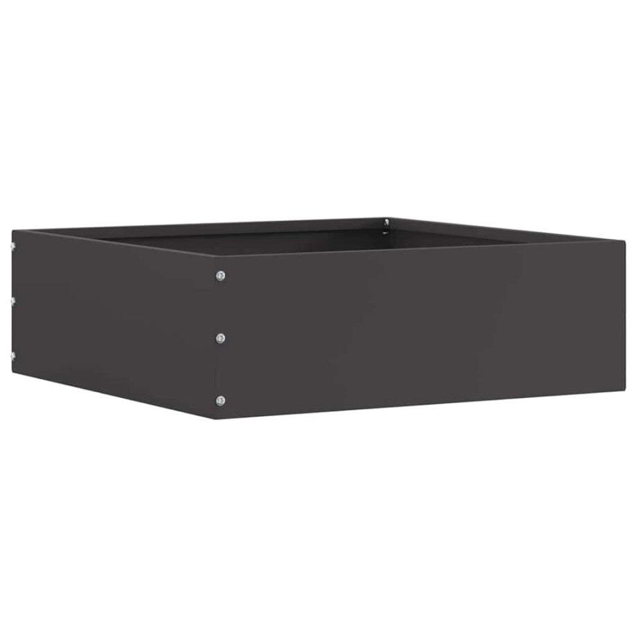 vidaXL Tuinrand Zwart 40 x 40 x 13 cm Staal afbeelding 1