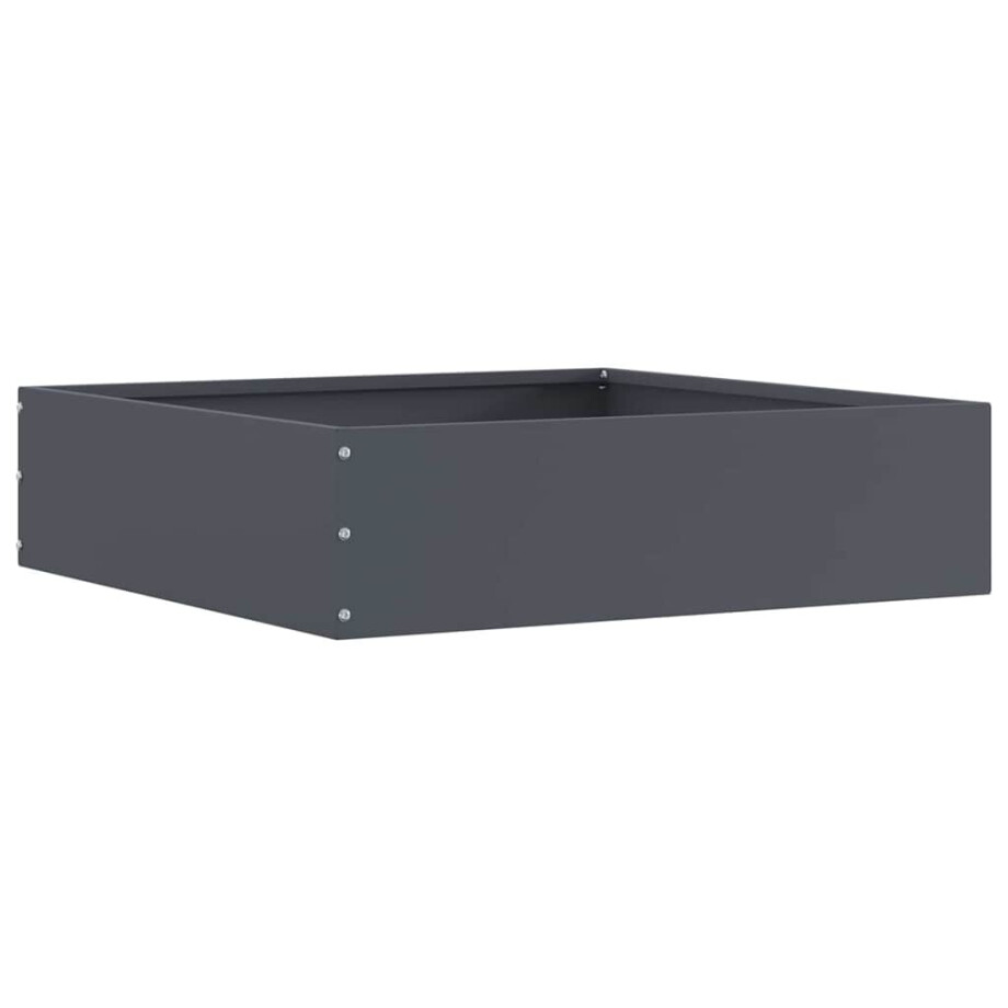 vidaXL Tuinrand Antraciet 50 x 50 x 13 cm Staal vidaXL Tuinrand Antraciet 50 x 50 x 13 cm Staal afbeelding 1