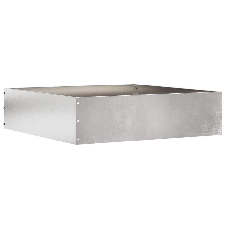 vidaXL Tuinrand Zilver 50 x 50 x 13 cm Roestvrij staal vidaXL Tuinrand Zilver 50 x 50 x 13 cm Roestvrij staal afbeelding 1