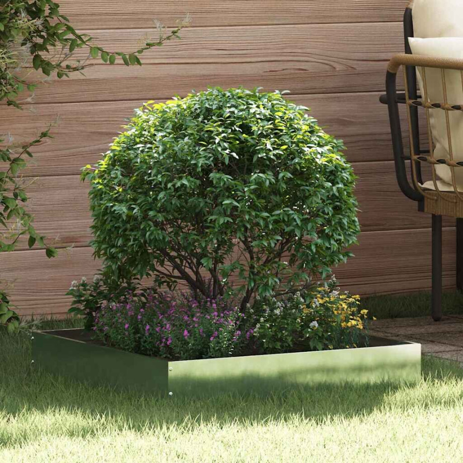 vidaXL Tuinrand Zilver 60 x 60 x 13 cm Gegalvaniseerd staal vidaXL Tuinrand Zilver 60 x 60 x 13 cm Gegalvaniseerd staal afbeelding 1