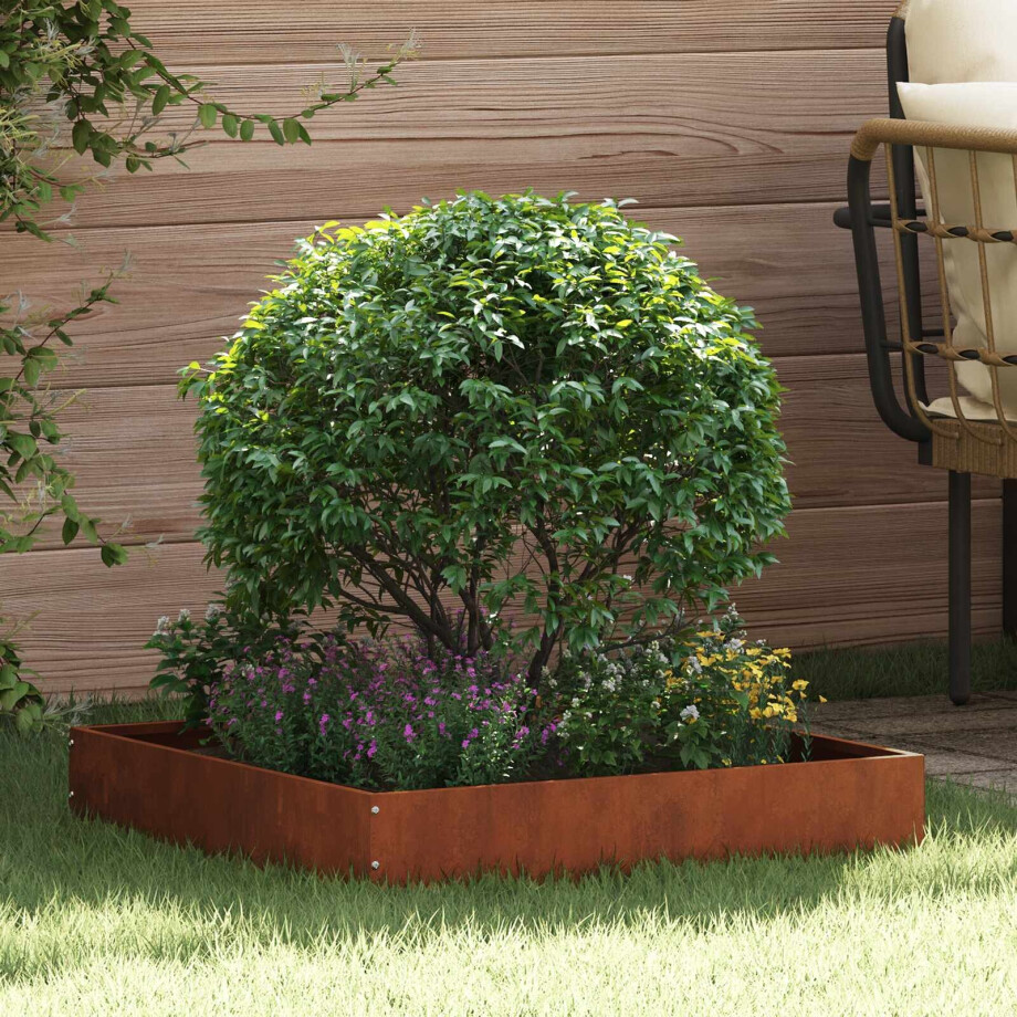 vidaXL Tuinrand Roestig 60 x 60 x 13 cm Cortenstaal vidaXL Tuinrand Roestig 60 x 60 x 13 cm Cortenstaal afbeelding 1