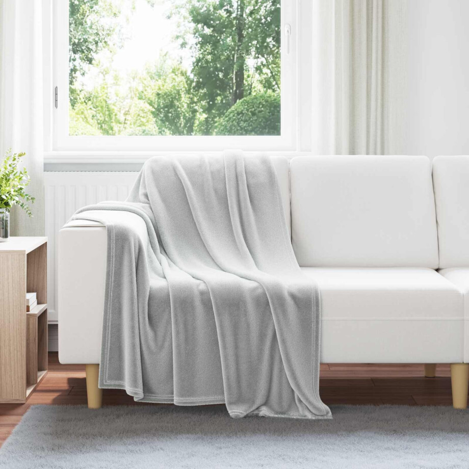 vidaXL Kleden 6 pcs Grijs 130 x 150 cm Fleece afbeelding 1