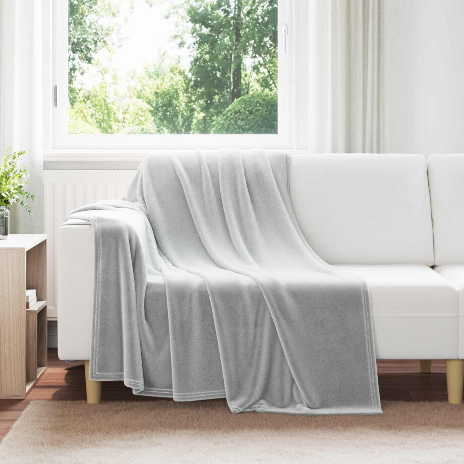 vidaXL Kleden 6 pcs Grijs 150 x 200 cm Fleece afbeelding 1