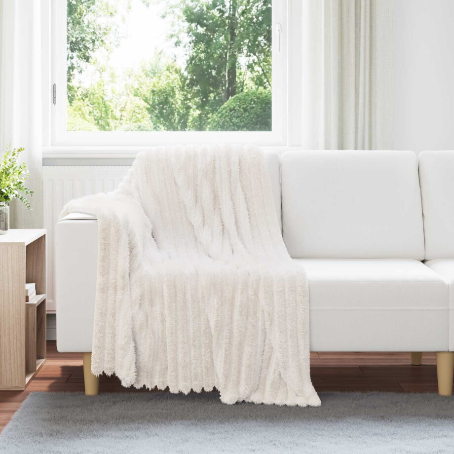 vidaXL Kleden 6 pcs Crème 150 x 130 cm Fleece afbeelding 1