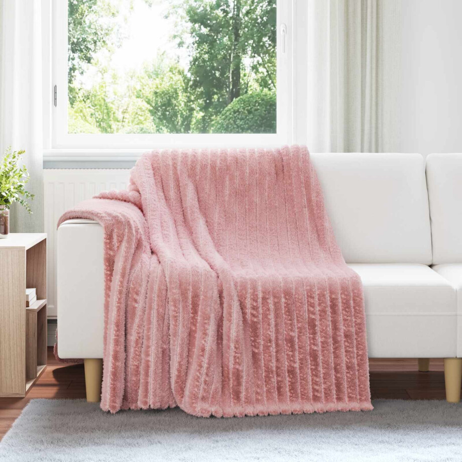 vidaXL Kleden 6 pcs Roze 200 x 150 cm Fleece afbeelding 1