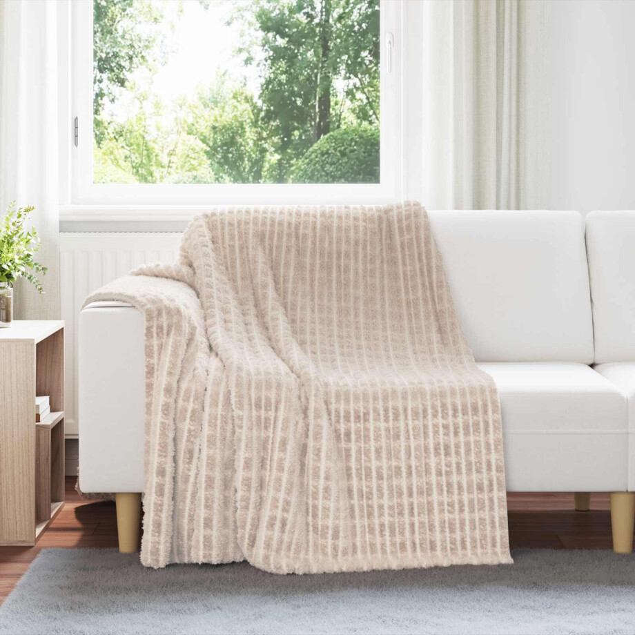 vidaXL Kleden 6 pcs Beige 200 x 150 cm Fleece afbeelding 1