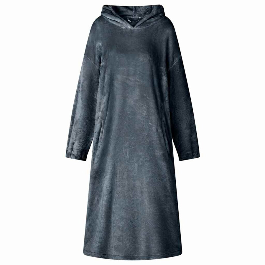 vidaXL Deken hoodie Marineblauw m Flanel afbeelding 1