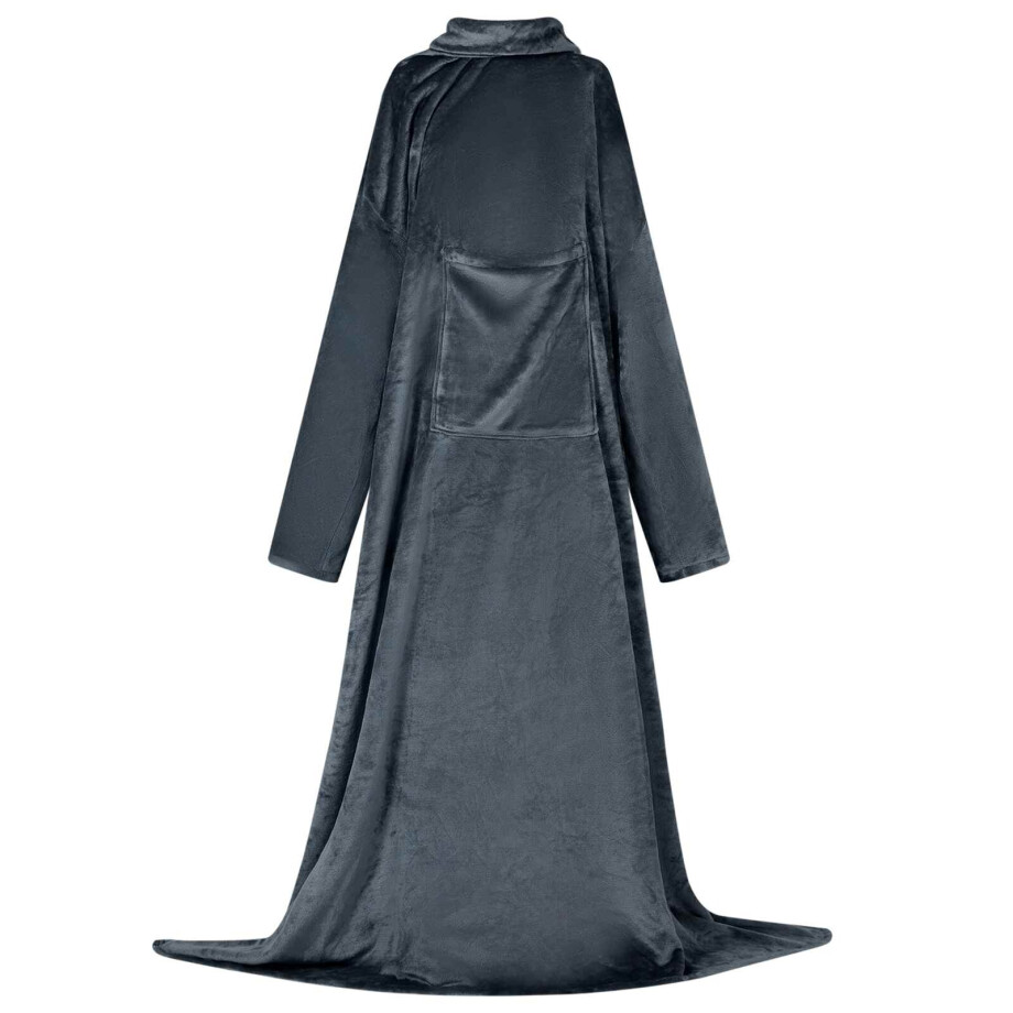 vidaXL Deken hoodie Marineblauw Flanel afbeelding 1