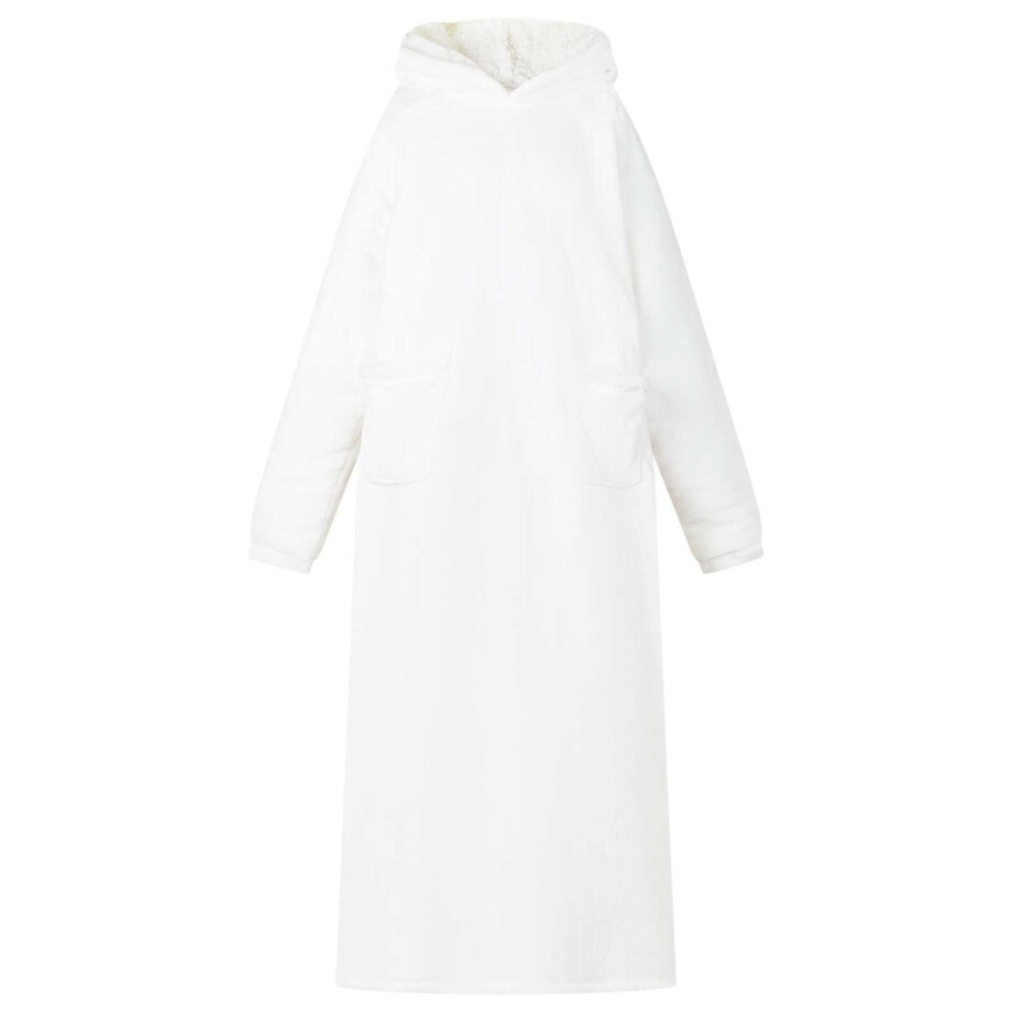 vidaXL Deken hoodie Wit M Fleece en Flanel afbeelding 1
