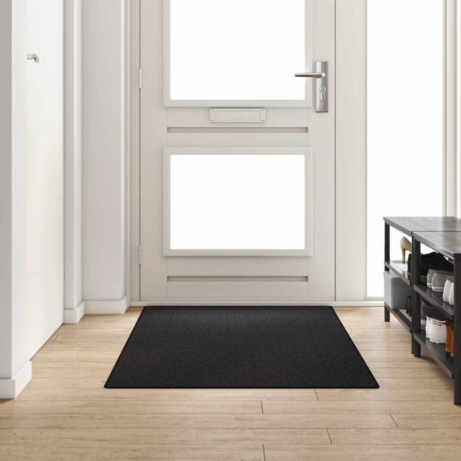 vidaXL Tapijt Loper Antraciet 100 x 200 cm 100% Polypropyleen afbeelding 1