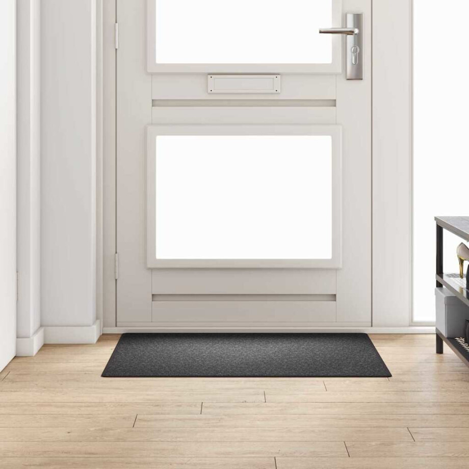 vidaXL Tapijt Loper Donkergrijs 100 x 100 cm 100% Polypropyleen afbeelding 1