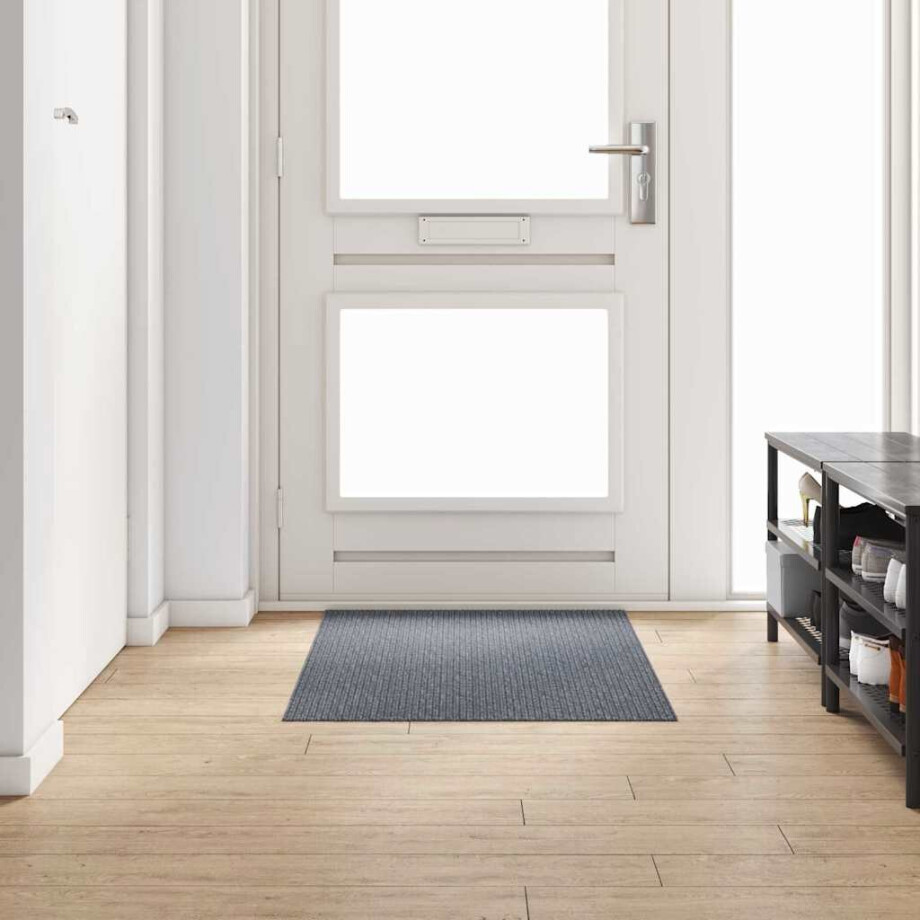 vidaXL Tapijt Loper Grijs 80 x 150 cm Stof afbeelding 1