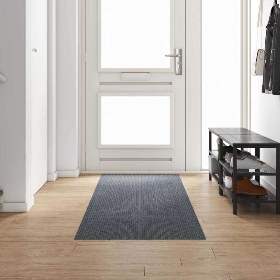 vidaXL Tapijt Loper Grijs 80 x 300 cm Stof vidaXL Tapijt Loper Grijs 80 x 300 cm Stof afbeelding 1