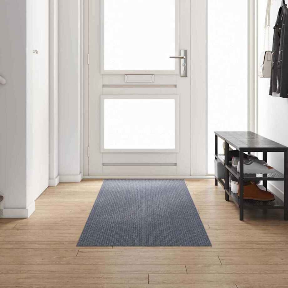 vidaXL Tapijt Loper Lichtgrijs 80 x 300 cm Stof vidaXL Tapijt Loper Lichtgrijs 80 x 300 cm Stof afbeelding 1