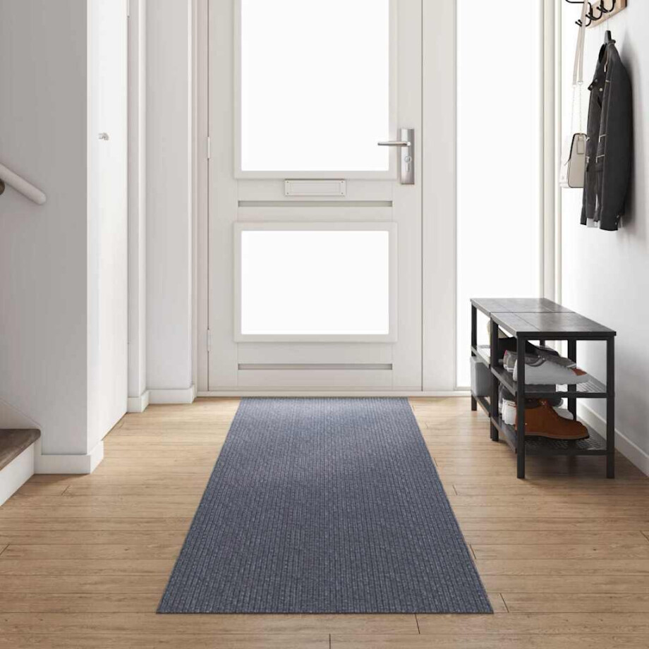 vidaXL Tapijt Loper Lichtgrijs 80 x 400 cm Stof vidaXL Tapijt Loper Lichtgrijs 80 x 400 cm Stof afbeelding 1