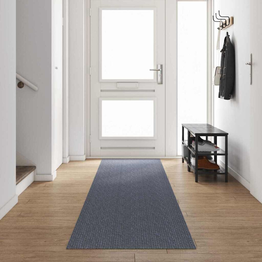 vidaXL Tapijt Loper Lichtgrijs 80 x 500 cm Stof vidaXL Tapijt Loper Lichtgrijs 80 x 500 cm Stof afbeelding 1