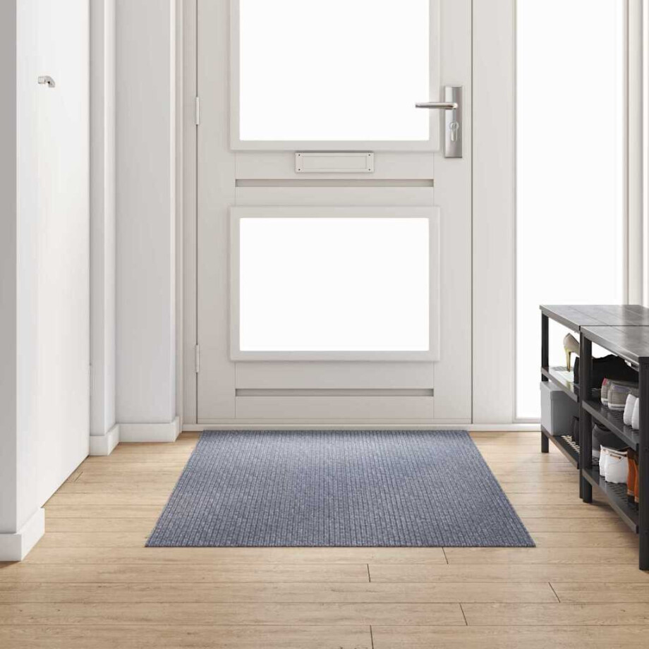 vidaXL Tapijt Loper Lichtgrijs 100 x 100 cm Stof afbeelding 1
