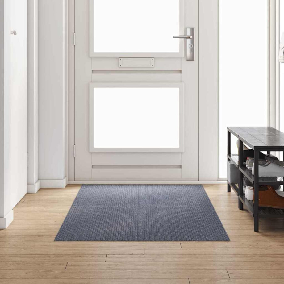 vidaXL Tapijt Loper Lichtgrijs 100 x 250 cm Stof vidaXL Tapijt Loper Lichtgrijs 100 x 250 cm Stof afbeelding 1