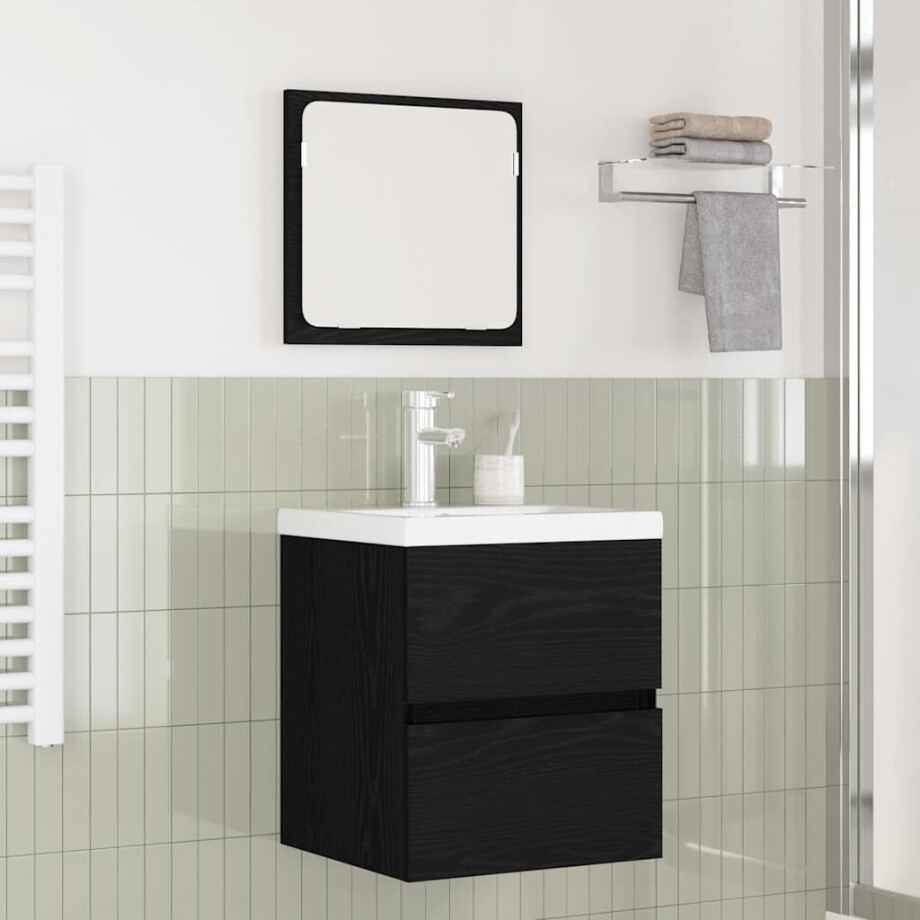 vidaXL Badkamermeubelset met lade 3 pcs Artisan eiken en Wit Medium afbeelding 1