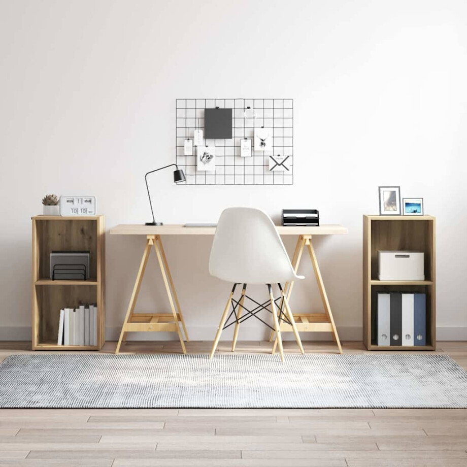 vidaXL Tv-meubelset 2 pcs Artisan Eiken 37 x 35 x 72 cm Bewerkt hout afbeelding 1