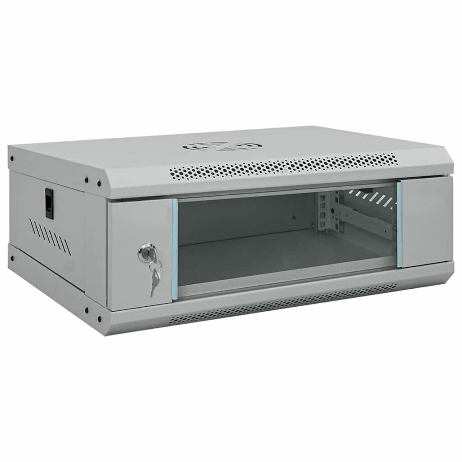 vidaXL Netwerk kabinet met opslag Grijs 53 x 35 x 21 cm Staal vidaXL Netwerk kabinet met opslag Grijs 53 x 35 x 21 cm Staal afbeelding 1