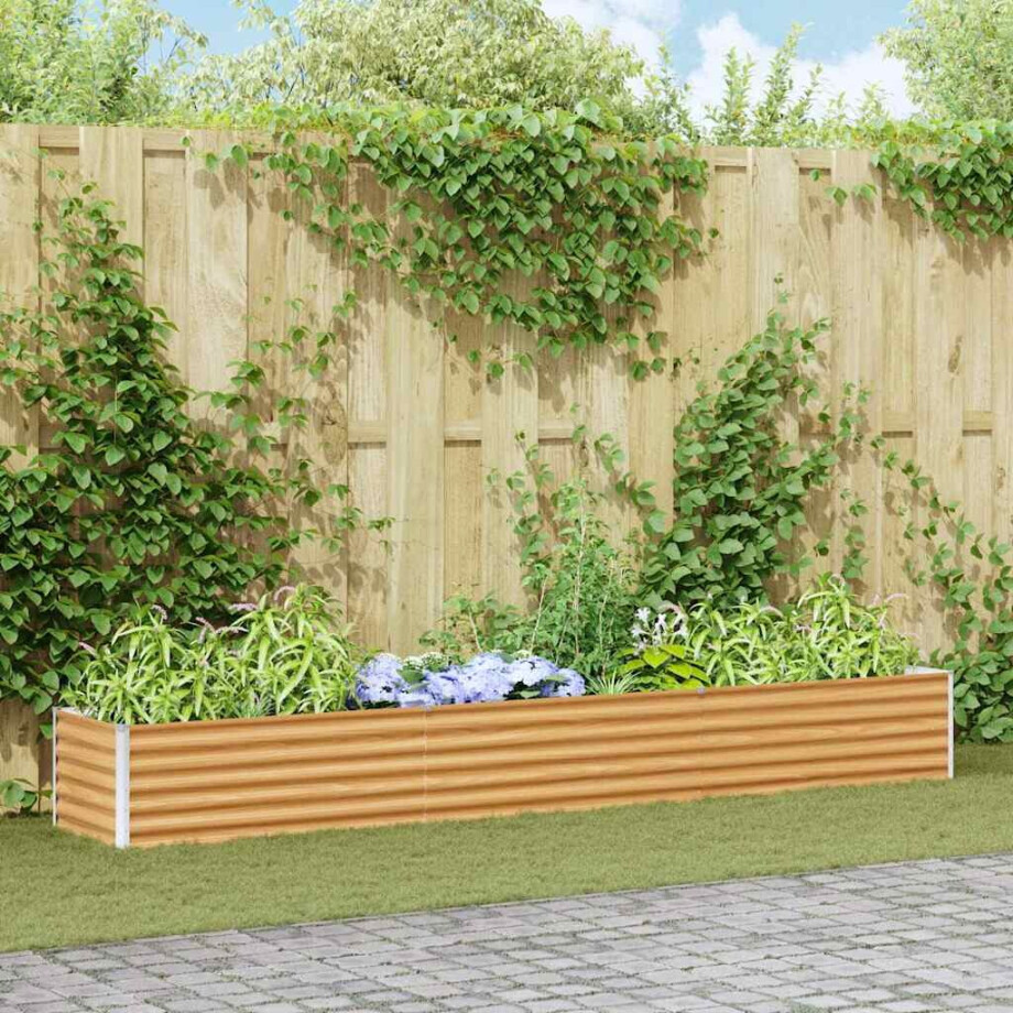 vidaXL Verhoogde plantenbak 290 x 50 x 36 cm Gegalvaniseerd staal afbeelding 1