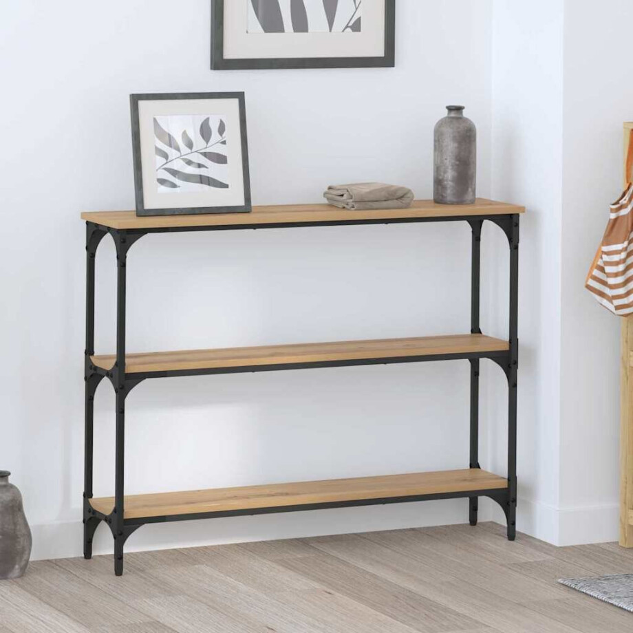 vidaXL Wandtafel met plank artisanaal eikenkleurig 100 x 22.5 x 75 cm vidaXL Wandtafel met plank artisanaal eikenkleurig 100 x 22.5 x 75 cm afbeelding 1