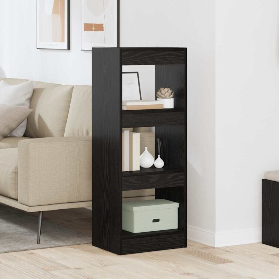 vidaXL Boekenkast Zwart eiken 40 x 30 x 103 cm Bewerkt hout afbeelding 1