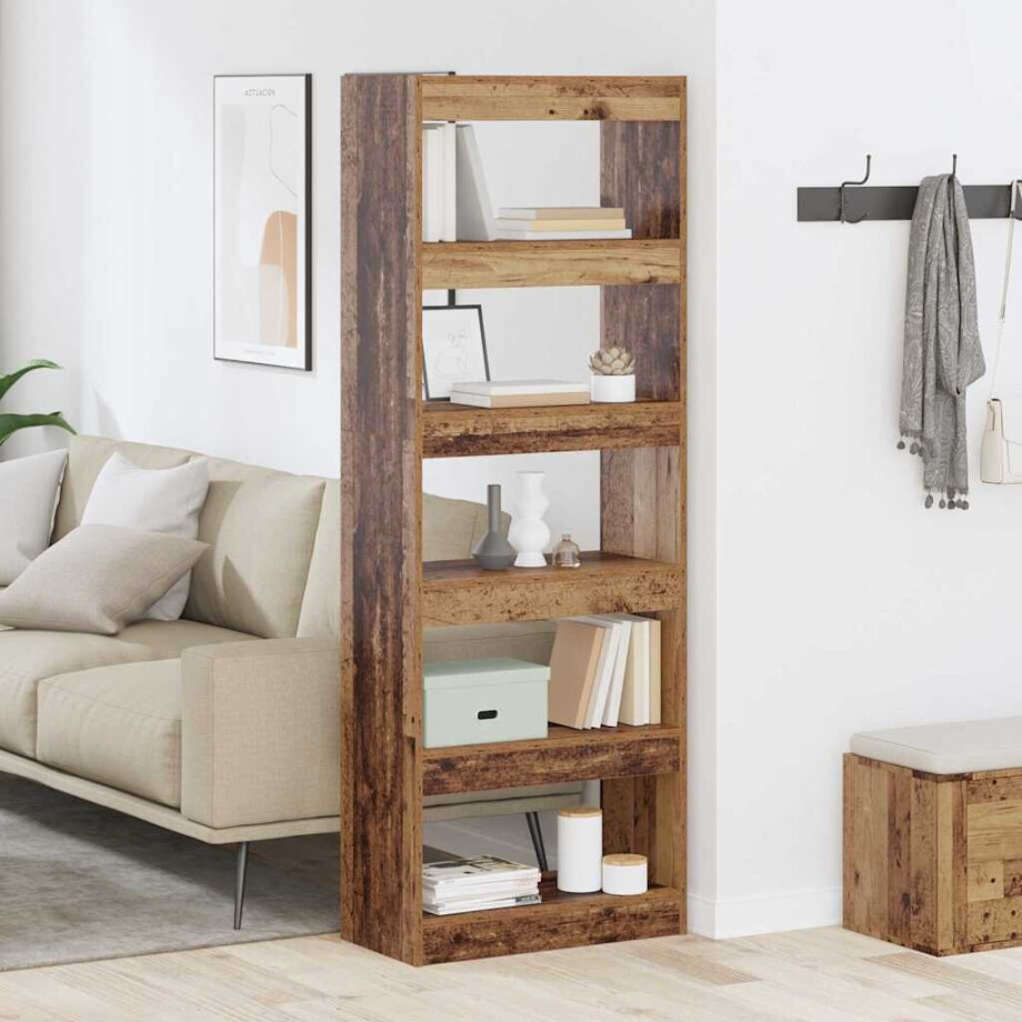 vidaXL Boekenkast Oud hout 60 x 30 x 166 cm Bewerkt hout vidaXL Boekenkast Oud hout 60 x 30 x 166 cm Bewerkt hout afbeelding 1