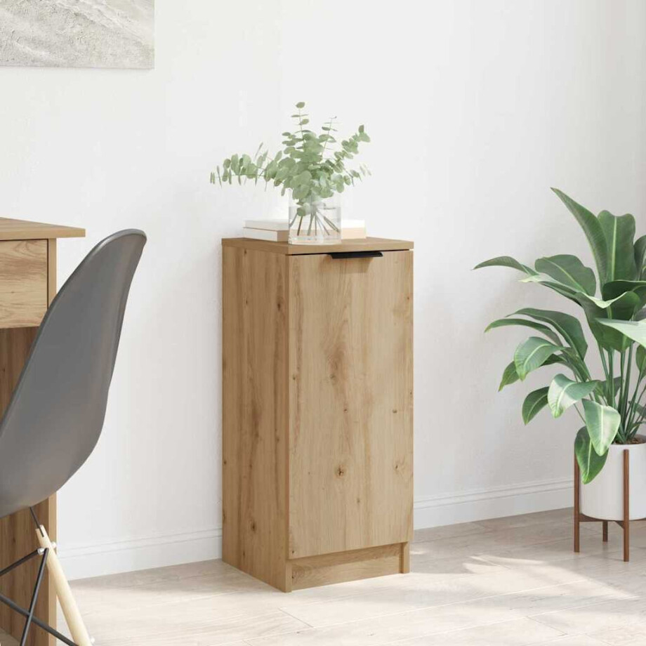 vidaXL Dressoir artisanaal eikenkleurig 30 x 30 x 70 cm Bewerkt hout vidaXL Dressoir artisanaal eikenkleurig 30 x 30 x 70 cm Bewerkt hout afbeelding 1