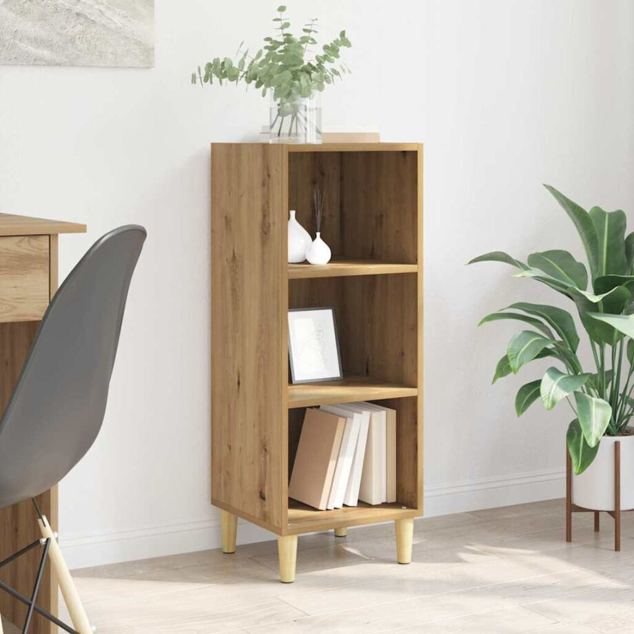 vidaXL Dressoir Artisan Eiken 34,5 x 32,5 x 90 cm Bewerkt hout vidaXL Dressoir Artisan Eiken 34,5 x 32,5 x 90 cm Bewerkt hout afbeelding 1