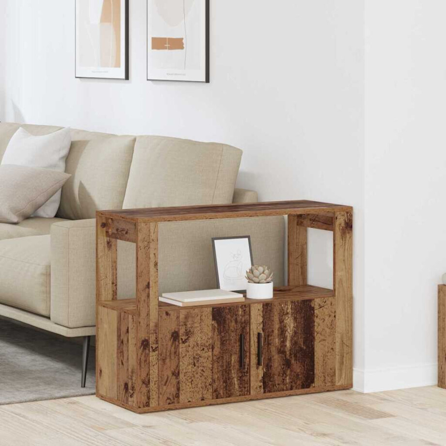 vidaXL Dressoir Oud hout 80 x 30 x 60 cm Bewerkt hout vidaXL Dressoir Oud hout 80 x 30 x 60 cm Bewerkt hout afbeelding 1