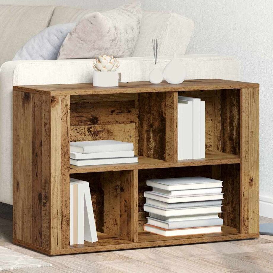 vidaXL Dressoir Oud Hout 80 x 30 x 53 cm Bewerkt hout afbeelding 1