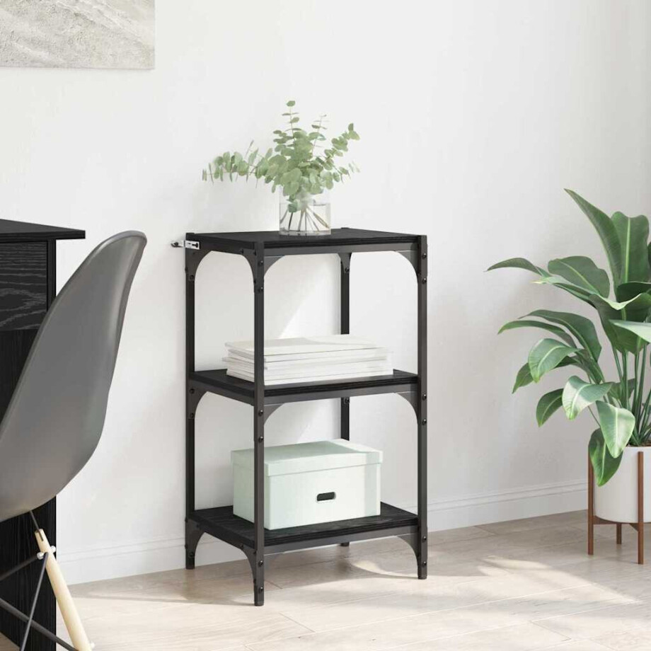 vidaXL Boekenkast Zwart eiken 40 x 33 x 70,5 cm afbeelding 1