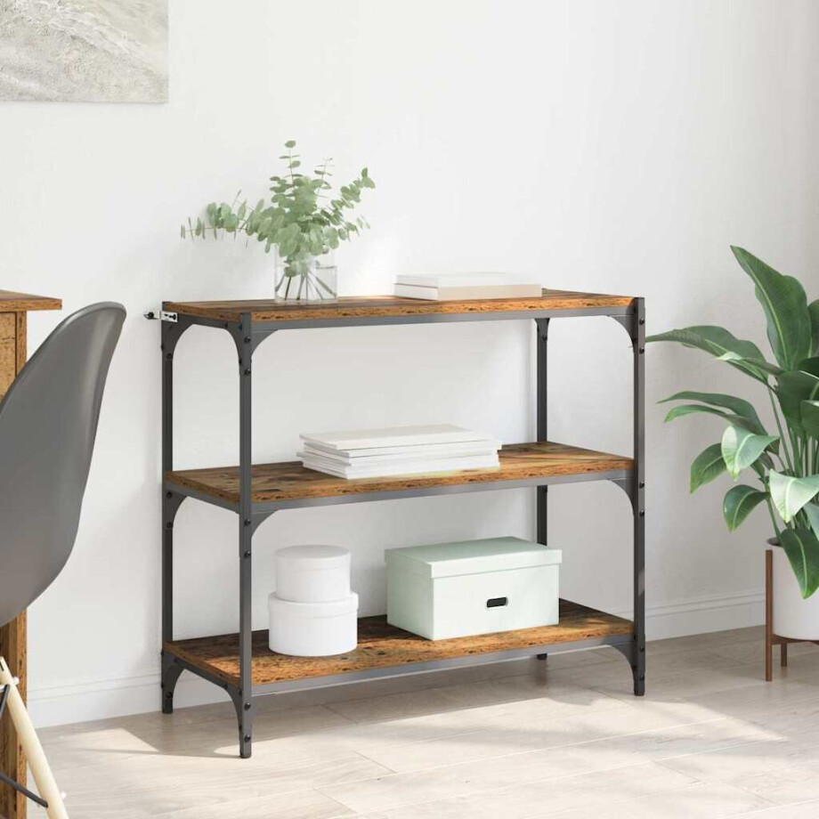 vidaXL Boekenkast Oud Hout 80 x 33 x 70,5 cm Gemonteerd hout en ijzer vidaXL Boekenkast Oud Hout 80 x 33 x 70,5 cm Gemonteerd hout en ijzer afbeelding 1