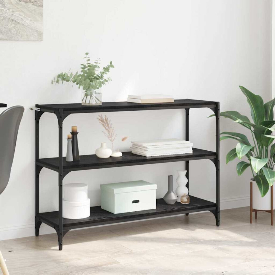 vidaXL Boekenkast Zwart eiken 100 x 33 x 70,5 cm afbeelding 1