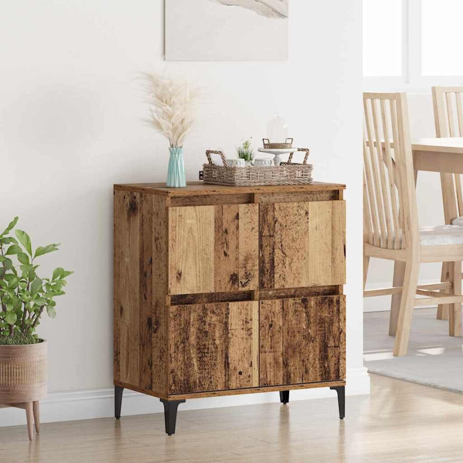 vidaXL Dressoir Oud Hout 60 x 35 x 70 cm Gemonteerd hout en ijzer vidaXL Dressoir Oud Hout 60 x 35 x 70 cm Gemonteerd hout en ijzer afbeelding 1