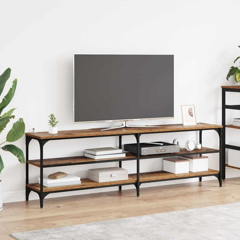 vidaXL TV-kast Oud Hout 160 x 30 x 50 cm Gemonteerd hout en ijzer vidaXL TV-kast Oud Hout 160 x 30 x 50 cm Gemonteerd hout en ijzer afbeelding 1