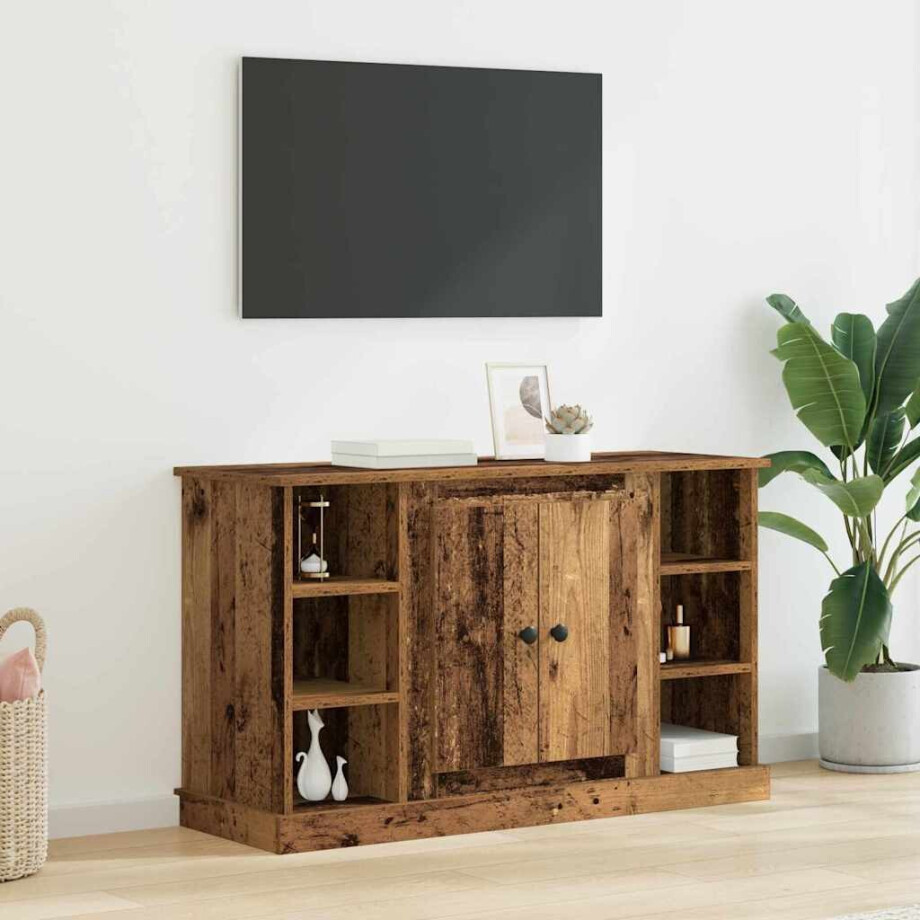vidaXL Dressoir Oud Hout 100 x 35,5 x 60 cm Bewerkt hout afbeelding 1