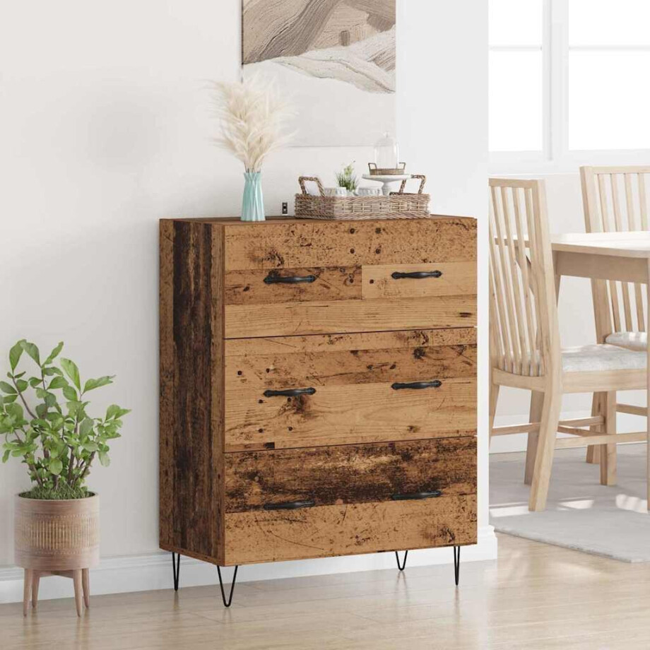 vidaXL Dressoir Oud Hout 69,5 x 34 x 90 cm Gemonteerd hout en ijzer vidaXL Dressoir Oud Hout 69,5 x 34 x 90 cm Gemonteerd hout en ijzer afbeelding 1