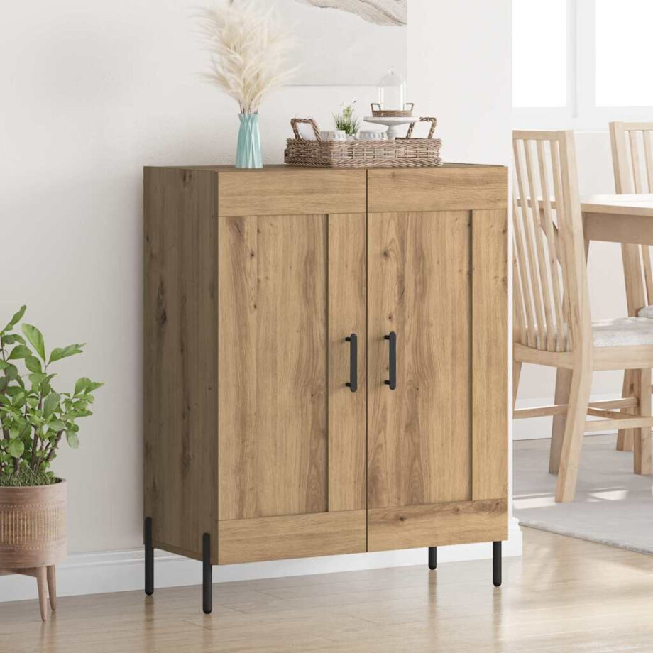vidaXL Dressoir Artisan Eiken 69,5 x 34 x 90 cm afbeelding 1