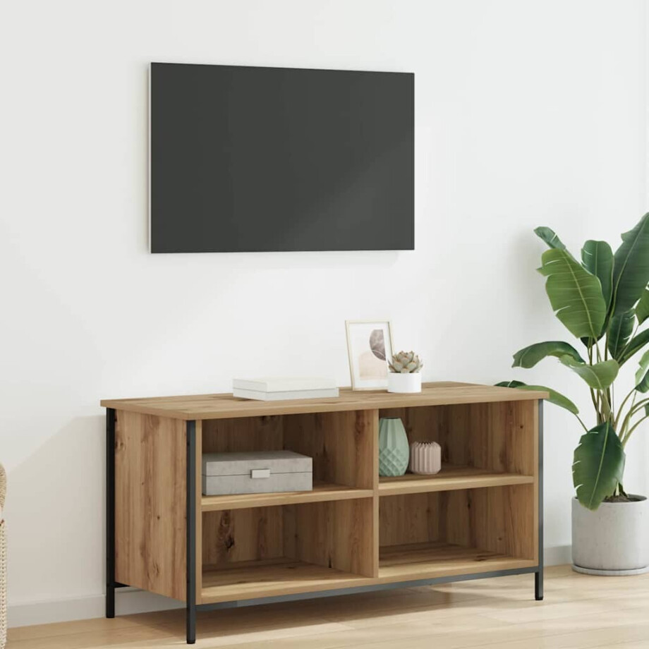 vidaXL TV-kast Artisan Eiken 100 x 40 x 50 cm Bewerkt hout vidaXL TV-kast Artisan Eiken 100 x 40 x 50 cm Bewerkt hout afbeelding 1